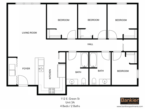 a floor plan of a house with an open floor plan